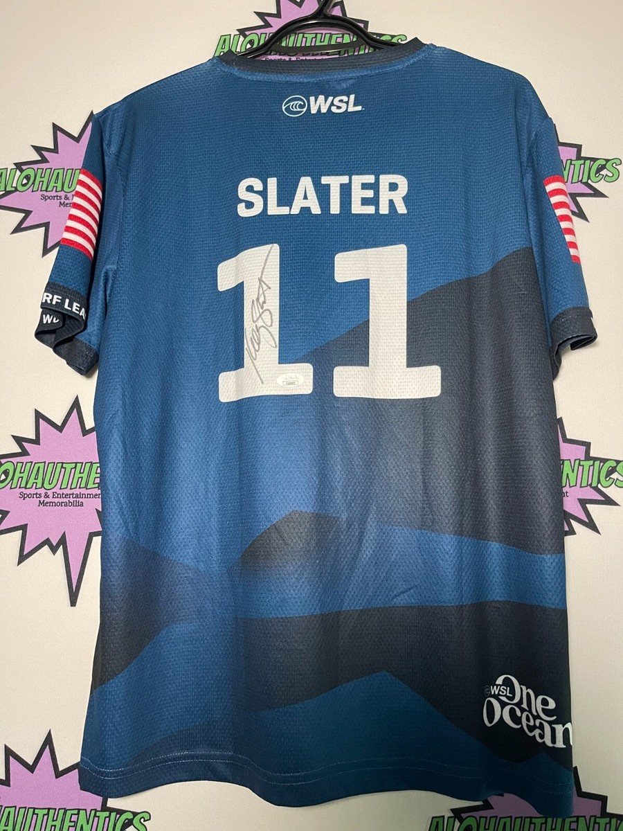 KELLY SLATER SIGNED JERSEY WSL WORLD SURF LEAGUE RASH GUARD SURF