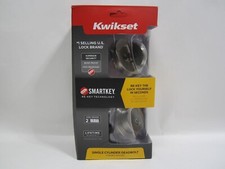 Free Ship, Kwikset Round Contemporary Single Cylinder Satin Nickel Deadbolt