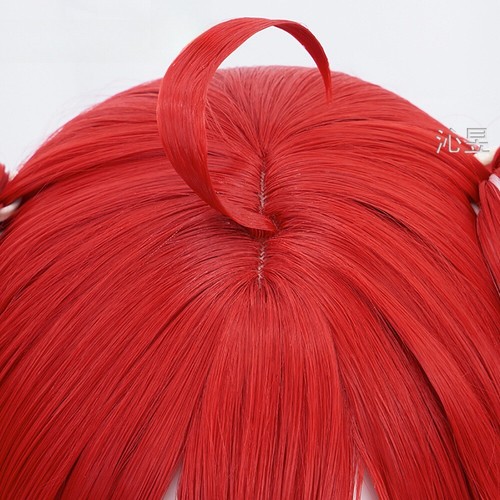 Virtual Singer Kasane Teto Cosplay Wigs Red Two Ponytails Anime Costume Prop - Picture 2 of 5