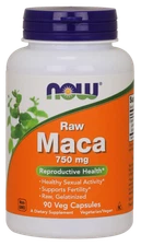 NOW Foods Raw MACA 750mg 90 Caps Sexual Health & Fertility 8/27EXP