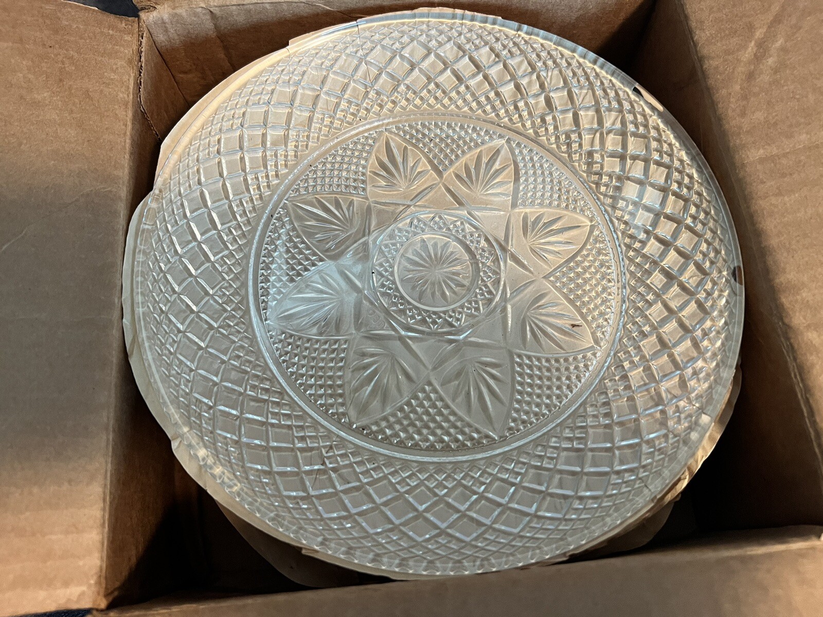 VTG  Luminarc Cristal D'Arques Durand  8” Snack Plates Dozen Lot # 30-53357 NOS!