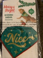 Bearded Dragon Christmas Outfit Bandanna Naughty Nice Reversible New