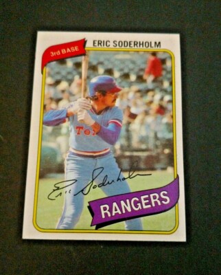 Eric Soderholm Rangers 1980 Topps Baseball #441 Eric Soderholm Texas Rangers | eBay