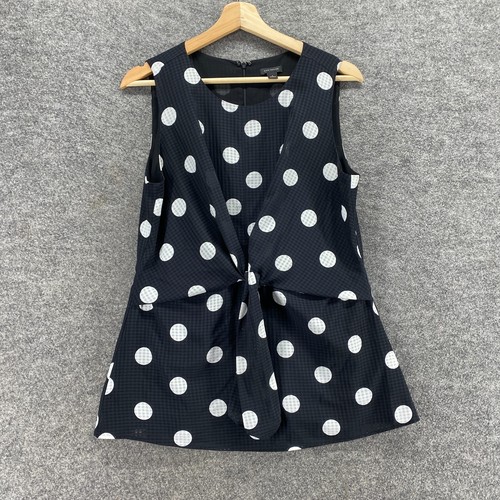 Polka Dot Zippered Blouse