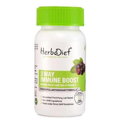 Black Elderberry + Vitamin C & Zinc Immune Support Supplement Booster Capsules