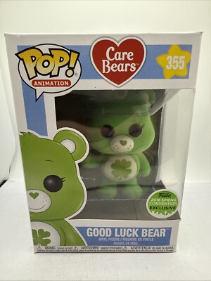 Funko Pop Care Bears Good Luck 355 Flocked Spring Con Exclusive 2018