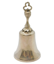 Italian Sterling Silver Floral Pattern Small Dinner Bell Vintage c1980s