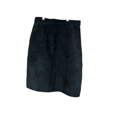 Women's Vintage 90's GITANO black Suede Leather Skirt