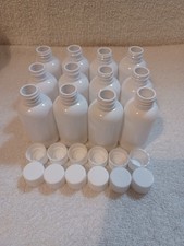 White Boston Round Plastic Bottles 12 With Screw On Tops 2oz/60ml A-77