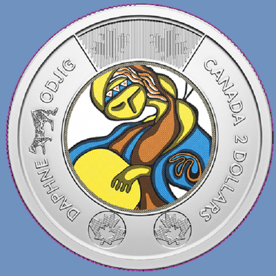 絵画 world coin Friends With Benefits 2025 Canada Life and Art of Daphne Odjig Two Dollar Colored Toonie