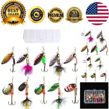 Professional Fishing Lures Spinnerbait Pack for Bass, Trout & Walleye Anglers