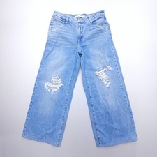 Levi's '94 Baggy Wide Leg Jeans Size 26 Blue Mid Skater Boho 27" Inseam Rigid