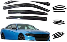 Window Visors Shade Sun Rain Wind Guards Deflectors Cover Acrylic Outside 