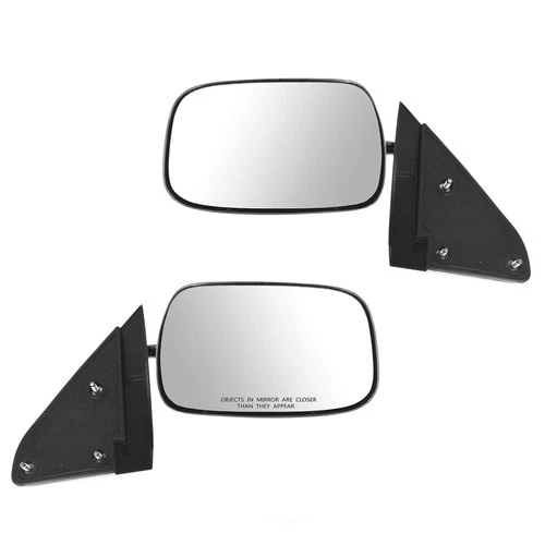 Door Mirror Set-Manual Stainless Steel Finish Pedestal Style 2 Piece Mirror Set