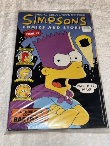 NEW Simpsons Comics & Stories #1 Collectors Ed. 1993 w/Poster STILL SEALED!!!