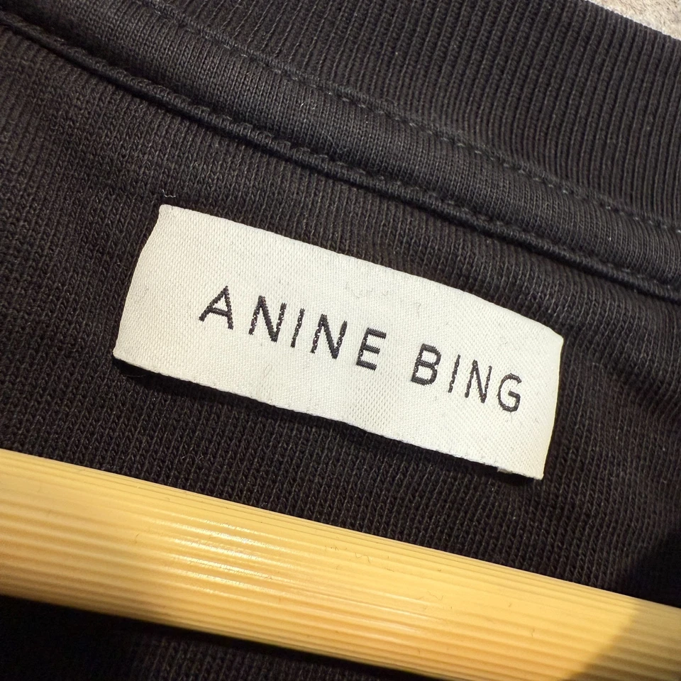 Anine Bing Kenny Panther Sweatshirt Womens Large Embroidered Cat Graphics Terry - Image 4 of 4