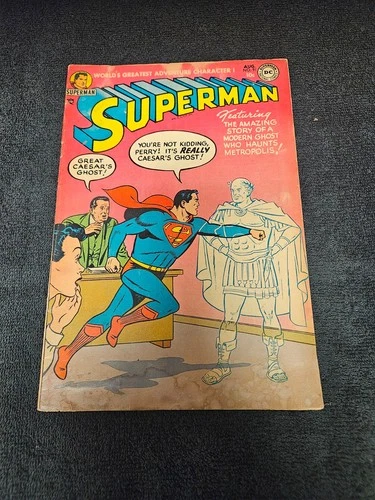 1954 DC COMICS SUPERMAN #91 GOLDEN AGE PRECODE STAIN TO COVER VINTAGE KEY ISSUE