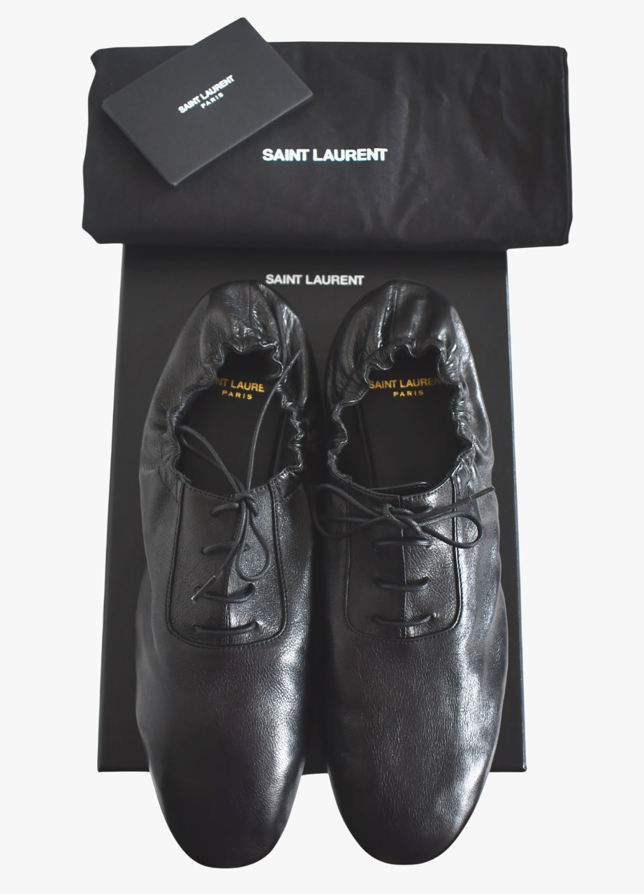 ?️Scarpe Oxford SAINT LAURENT Paris Vernueil da uomo in pelle nera EU 43 US 9.5 10