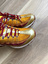 Nike Air Max 95 Gold Yellow Burgundy Kids US 9 313866-771