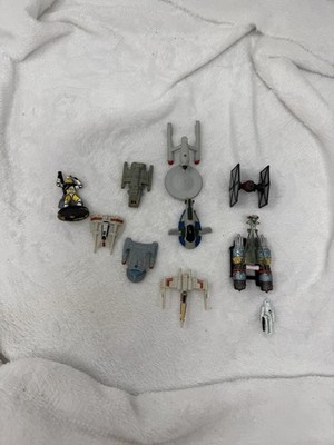 Lot Of 8 Mini / Micro Star Wars Plastic Space Ships ~1 -2 