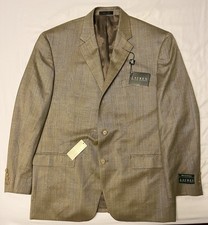 Lauren Ralph Lauren Men  s Blazer 44R Brown Silk Wool Sport Coat Jacket NWT 350