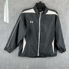 Under Armour Windbreaker Youth Extra Large Black All Season Gear Full Zip Jacket