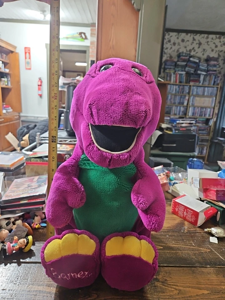 Vintage 90's Barney Purple Dinosaur Stuffed Animal Plush Large Approx 22" Tall - Image 2 of 4