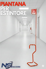 Piantana Porta Estintore kg2 co2 con Asta Cartello universale uffici ristoranti