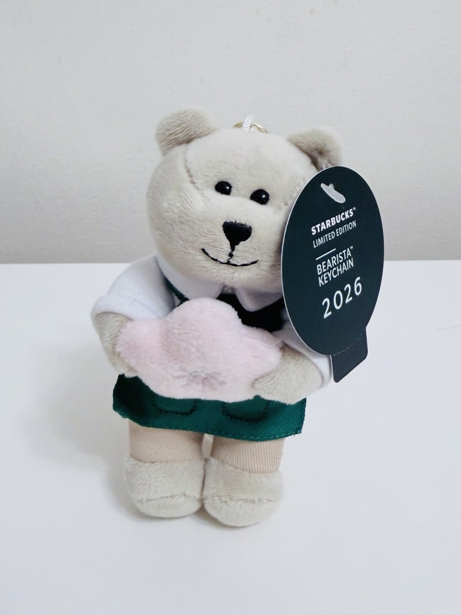 Starbucks Limited Edition Bearista Keychain 2026 Cherry Blossom