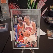GRANT HILL 1995 Collector's Choice PLATINUM Player's Club #173 JORDAN GUARDING