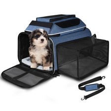 Petskd Top and Side Expandable Pet Carrier 18x11x11 Inches Delta United Airli...