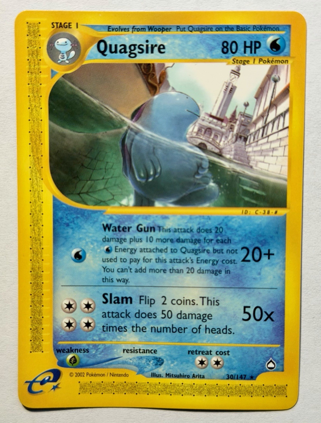 Quagsire - Aquapolis 30/147 2002 - E Reader - Pokémon TCG - WOTC - NM