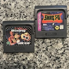 Sega Game Gear Lot Of 2 Games Shaq-Fu & Evander Holyfield Real Deal Boxing