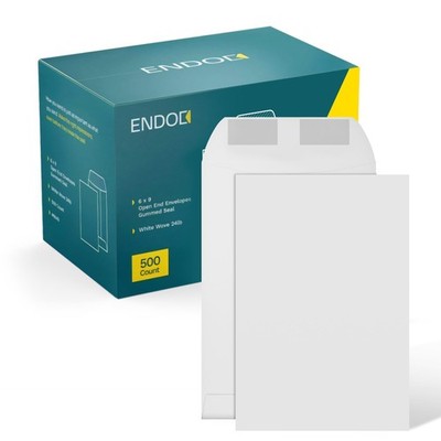 6x9 Catalog Envelopes - 500 Pack - Open End Mailing Envelopes Bulk for