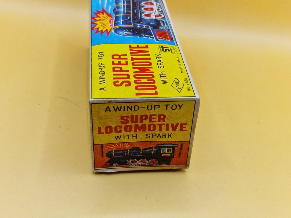 Yone Japan Super Locomotive Tin Wind Up Train w/ Box 16cm Working ...