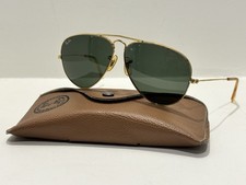 RARE Ray-Ban B&L Aviator Sunglasses Gold Tone Vintage Bausch & Lomb USA made