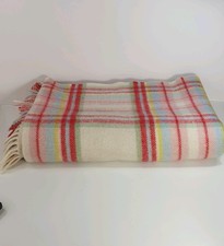 IKEA Rosali Cath Kidston Blanket 100% Wool Plaid Check Tartan Large 60x86" Throw
