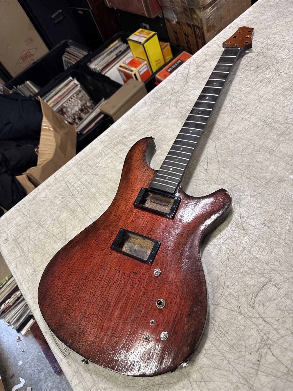 DIY set neck Electric Guitar Husk Luthier Ebony Fretboard Mahogany PRS Build