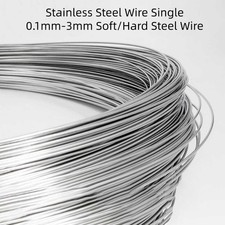Stainless Steel Wire Single Soft/Hard Steel Wire Craft Jewellery Model 0.1mm-3mm