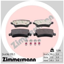 Satz Bremsbeläge Bremsklötze hinten für Volvo V60 1 155 157 V70 3 135 | 24105