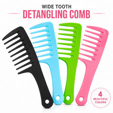 Wide Tooth Detangling Hair Comb for Curly Thick Wet Dry Hair Styling Tool