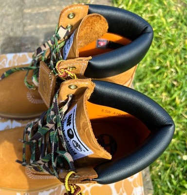 Authentic Timberland × BAPE x Undefeated 6- Inch Boots (Wheat