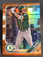 2019 Bowman Chrome ORANGE REFRACTOR PROSPECT ROOKIE Austin Beck 21/25