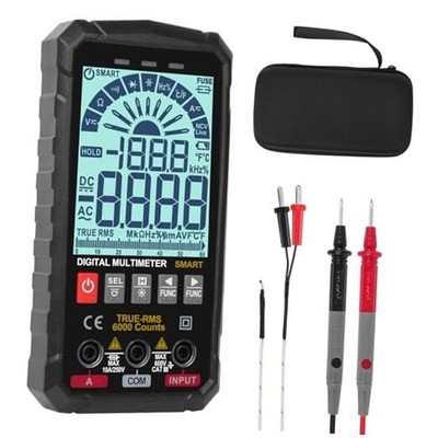  Digital Multimeter Voltmeter Smart Electrical Tester Measures Voltage Current 