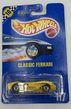 Hot Wheels #117 Classic Ferrari 250 Yellow w/Chrome Pipes Yellow Speed Points Bw