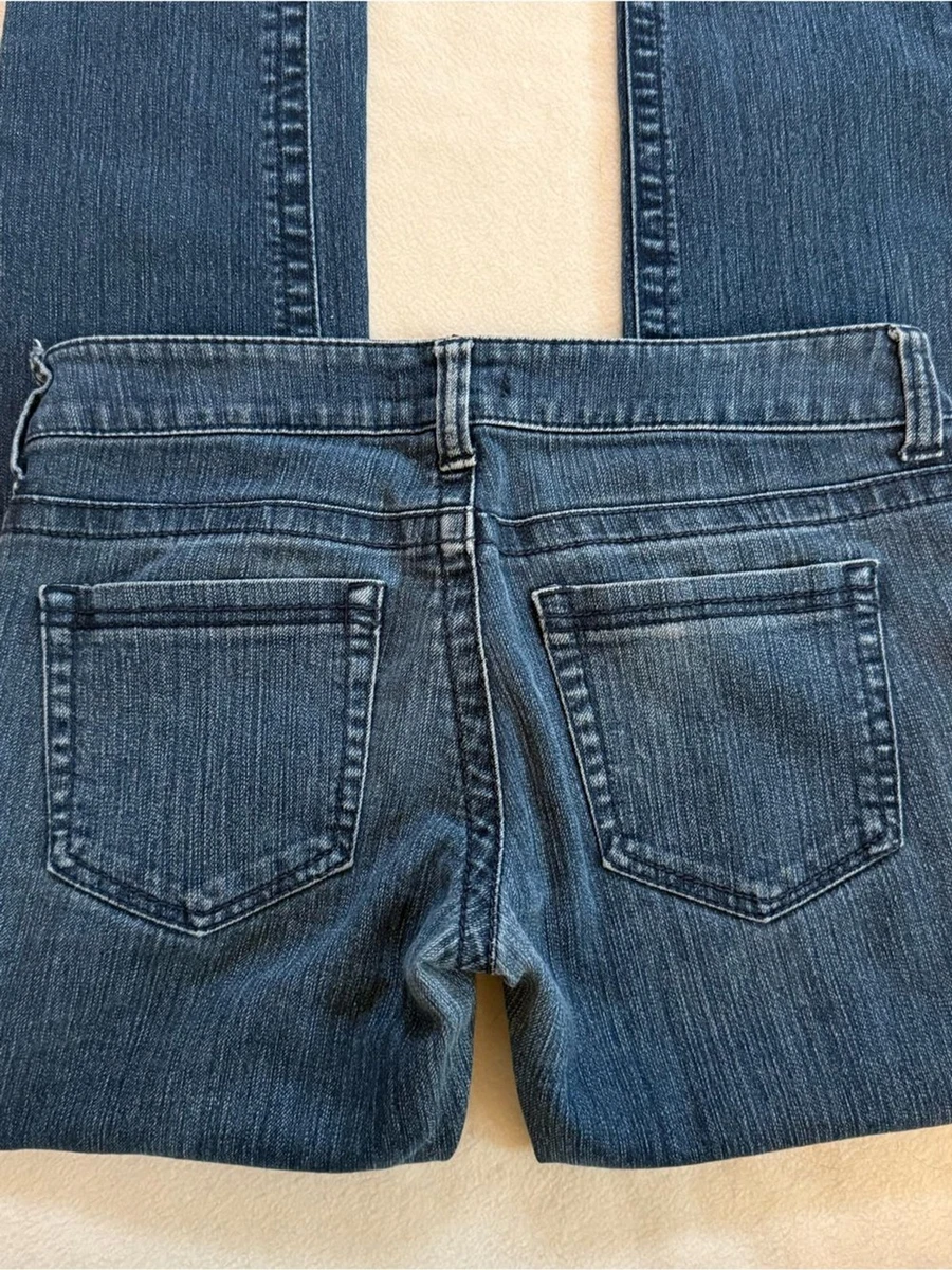Pantalones de mezclilla ajustados Forever 21 tiro bajo azul oscuro talla 27 patinador indie Y2K años 00