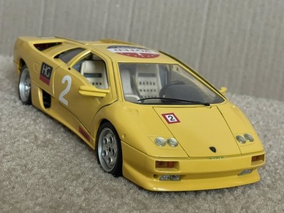 1/18 Scale Customized Bburago Lamborghini Diablo (1990) Die-cast Yellow Nice US