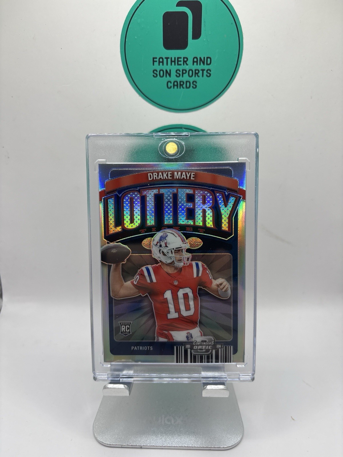 DRAKE MAYE 2024 CONTENDERS OPTIC ROOKIE LOTTERY TICKET RC PATRIOTS