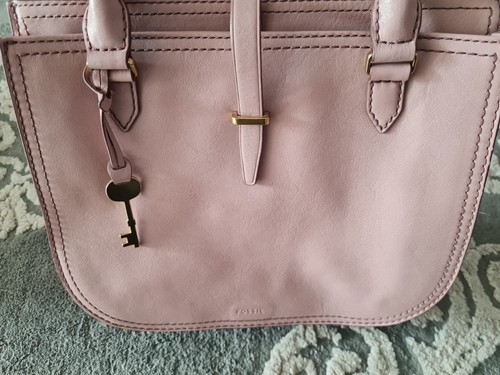 Fossil -Handtasche Umhängetas. Rayder Satchel NEU Rindsleder rosa/hellflieder - Bild 3 von 15