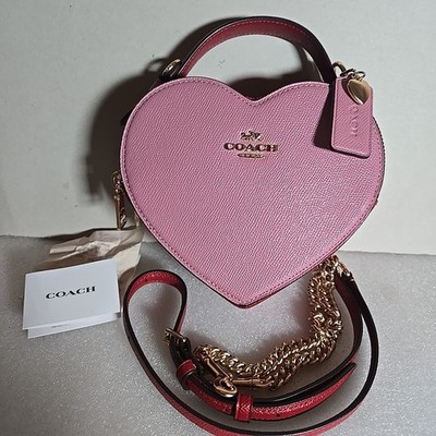 COACH トートバッグ　バレンタインハートピンクリバーシブル Coach Heart Valentines Colorblock Pink Crossbody Bag NEW (read) | eBay